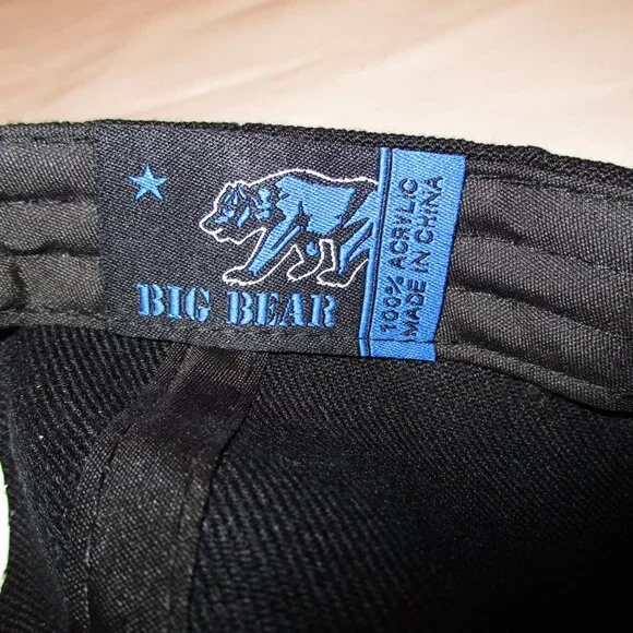 Eagle Feathers NEW Vintage 1997 Big Bear Black White Embroidered Snapback Hat - Picture 9 of 10